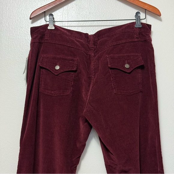 Ideology Corduroy Pants Jeans Women’s Size 10 Low Rise Burgundy Straight Leg NWT - Picture 4 of 15